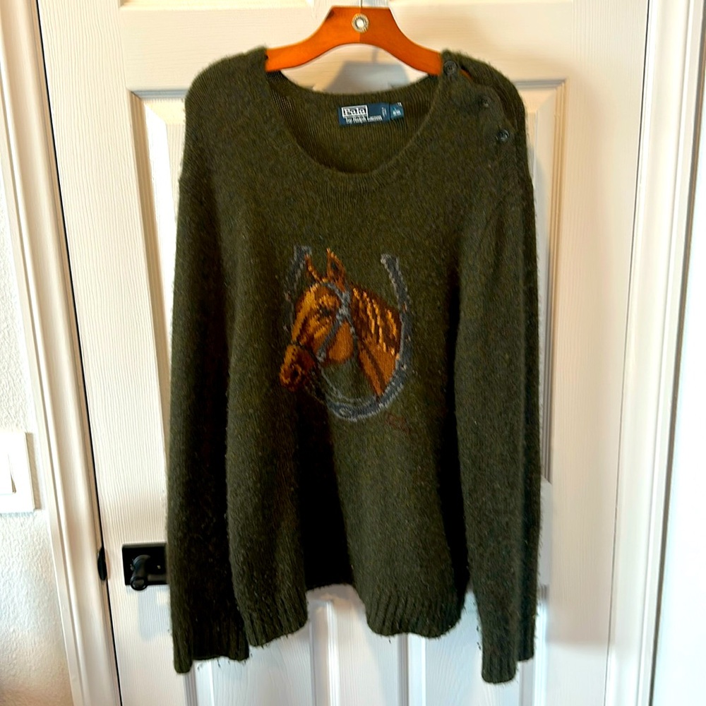 Ralph Lauren Horse Head Cashmere Crew Knit